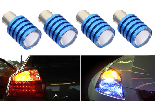 ICBEAMER 4 pcs BA15 1073 1093 1129 1141 1156 1159 7W LED Replace